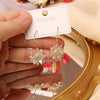 design jewelry exquisite copper inlaid zircon flowers, sunflower earrings, elegant female shiny earrings