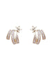 design jewelry exquisite copper inlaid zircon shiny letters star earrings  women's wedding accessories gifts
