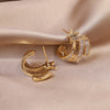 design jewelry exquisite copper inlaid zircon shiny letters star earrings  women's wedding accessories gifts