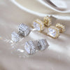 design jewelry in Korea  zircon earrings at front and back Elegant women's party accessories