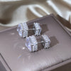 design jewelry in Korea  zircon earrings at front and back Elegant women's party accessories