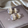 design jewelry in Korea  zircon earrings at front and back Elegant women's party accessories