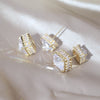 design jewelry in Korea  zircon earrings at front and back Elegant women's party accessories