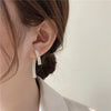 design jewelry  shiny AAA zircon front and back wearing cross earrings elegant women's wedding party earring