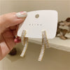 design jewelry  shiny AAA zircon front and back wearing cross earrings elegant women's wedding party earring