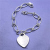 925 sterling Silver charms Heart Pendant Bracelets for Women Party Wedding accessories designer Jewelry Couple gifts