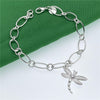 925 sterling Silver charms Heart Pendant Bracelets for Women Party Wedding accessories designer Jewelry Couple gifts