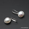 New fashion black Pearl Earrings Jewelry For Women Pearl 925 sterling silver jewelry weddings gift