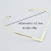 jewelry simple  V design torques choker necklace for women girl   N1819