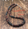simple natural stone beads black gallstone necklace men and women short chain 316 stainless steel jewelry