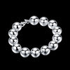 trend 14MM Big beads 925 sterling silver Bracelet for woman man Wedding party Gifts noble fine Jewelry temperament