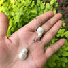 versatile simple natural irregular shaped baroque pearl handmade Tibetan  silver necklace Pendant