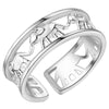 fine 925 Sterling Silver Elephant Rings for Women adjustable Wedding happy Party Gift fine Street all-match jewelry