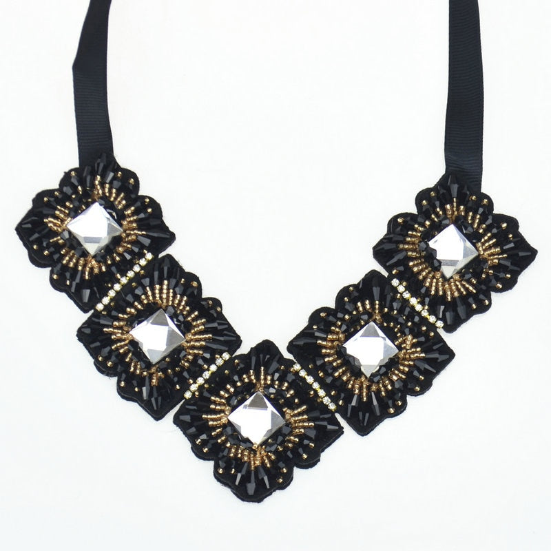 handmade Choker Necklace Ethnic Collares crystal Beads Pendant Ceramic Necklace For Women Jewelry statement Necklace