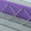 925 Sterling silver charms Square big hoop earrings for women designer party wedding jewelry gifts