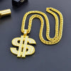hip hop nightclub exaggerated gold chain dollar sign gold necklace men and women trend personality pendant