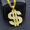 hip hop nightclub exaggerated gold chain dollar sign gold necklace men and women trend personality pendant