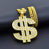 hip hop nightclub exaggerated gold chain dollar sign gold necklace men and women trend personality pendant