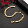 925 sterling silver plated 18K gold 6MM snake bone chain bracelet for Men's Women designer Jewelry Does not fade