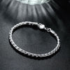 korean 4MM Twisted rope chain 925 sterling silver Bracelets for men's woman jewelry wedding accessories party gifts