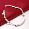 korean 4MM Twisted rope chain 925 sterling silver Bracelets for men's woman jewelry wedding accessories party gifts