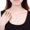 korean 925 Sterling Silver fine Tassel lines necklace earrings for women designer Jewelry sets Party wedding Gifts