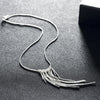 korean 925 Sterling Silver fine Tassel lines necklace earrings for women designer Jewelry sets Party wedding Gifts