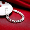 korean 925 Sterling silver fine 8MM geometry Bracelets for women man happy party Wedding accessories Jewelry gifts