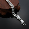 korean 925 Sterling silver fine 8MM geometry Bracelets for women man happy party Wedding accessories Jewelry gifts