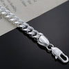 korean 925 Sterling silver fine 8MM geometry Bracelets for women man happy party Wedding accessories Jewelry gifts