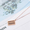 ladies titanium steel creative abacus necklace clavicle chain simple wild pendant necklace birthday gift