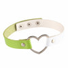 love Heart PU Leather Collar Choker Necklace Harajuku Punk Goth chain Necklace women Jewelry
