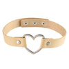 love Heart PU Leather Collar Choker Necklace Harajuku Punk Goth chain Necklace women Jewelry