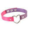 love Heart PU Leather Collar Choker Necklace Harajuku Punk Goth chain Necklace women Jewelry