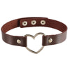 love Heart PU Leather Collar Choker Necklace Harajuku Punk Goth chain Necklace women Jewelry