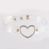 love Heart PU Leather Collar Choker Necklace Harajuku Punk Goth chain Necklace women Jewelry
