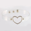 love Heart PU Leather Collar Choker Necklace Harajuku Punk Goth chain Necklace women Jewelry