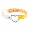love Heart PU Leather Collar Choker Necklace Harajuku Punk Goth chain Necklace women Jewelry