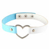 love Heart PU Leather Collar Choker Necklace Harajuku Punk Goth chain Necklace women Jewelry