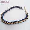 model office career OL big chunky chain chokers necklaces good quality navy zinc alloy plated gold necklace women