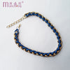 model office career OL big chunky chain chokers necklaces good quality navy zinc alloy plated gold necklace women