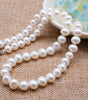 natural freshwater pearl necklace baroque pearl jewelry women's Party Wedding not show steel accessories