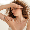 natural freshwater pearl necklace baroque pearl jewelry women's Party Wedding not show steel accessories
