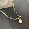 natural freshwater pearl necklace baroque pearl jewelry women's Party Wedding not show steel accessories