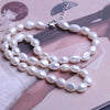 natural freshwater pearl necklace baroque pearl jewelry women's Party Wedding not show steel accessories