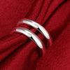 original 925 Sterling silver Double Line Bangles Rings Jewelry Sets for women party wedding engagement holiday gifts