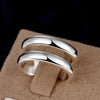original 925 Sterling silver Double Line Bangles Rings Jewelry Sets for women party wedding engagement holiday gifts