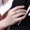 original 925 Sterling silver Double Line Bangles Rings Jewelry Sets for women party wedding engagement holiday gifts
