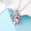 New silver color Beautiful big Crystal dolphin Pendants Animal Necklace Full Of Rhinestone Fashion Jewelry For Women Accessories