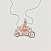New simple fashion Cinderella fairy tale hollow pumpkin wagon necklace Halloween gift fine chain necklace pendant for women XL06